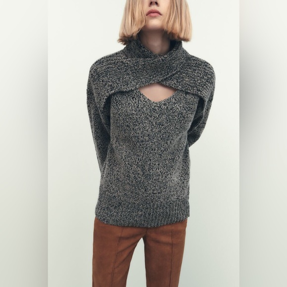 Zara Cut-out Knit Sweater - Picture 2 of 7